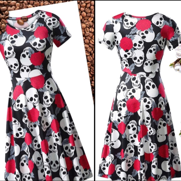 Boutique Dresses & Skirts - 🌷BRAND New SKULL DRESS FOR HALLOWEEN CUSTOM